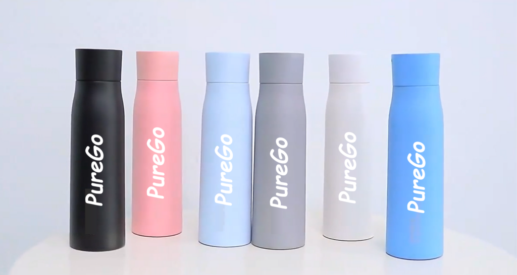 HYROTEC PureGo portable UVC water bottle systems